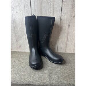 Fans Waterproof Farming Fishing & Hunting Boots Mens Size 13 Black Rubber Upper